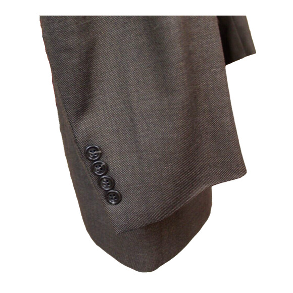 Jos A Bank Wool Suit Jacket Mens 43 L Long Brown Office Signature Collection - Picture 4 of 11
